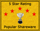 Five Stars From PopularShareware.com